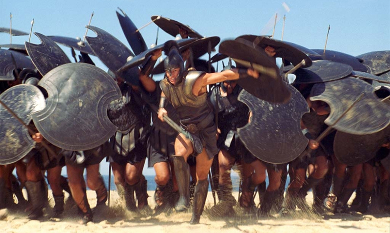 BRAD PITT stars as 'Achilles' in Warner Bros. Pictures' epic action adventure "Troy," also starring Eric Bana and Orlando Bloom. PHOTOGRAPHS TO BE USED SOLELY FOR ADVERTISING, PROMOTION, PUBLICITY OR REVIEWS OF THIS SPECIFIC MOTION PICTURE AND TO REMAIN THE PROPERTY OF THE STUDIO. NOT FOR SALE OR REDISTRIBUTION.