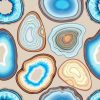 Vector seamless pattern with high detailed geode and agate slices