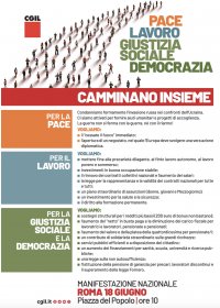 Manifestazione nazionale 18 giugno 2022 in piazza del Popolo a Roma