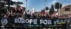 Italians demand end to Ukraine arms shipments in Rome peace march