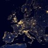 Europe city light from space. Free public domain CC0 photo.